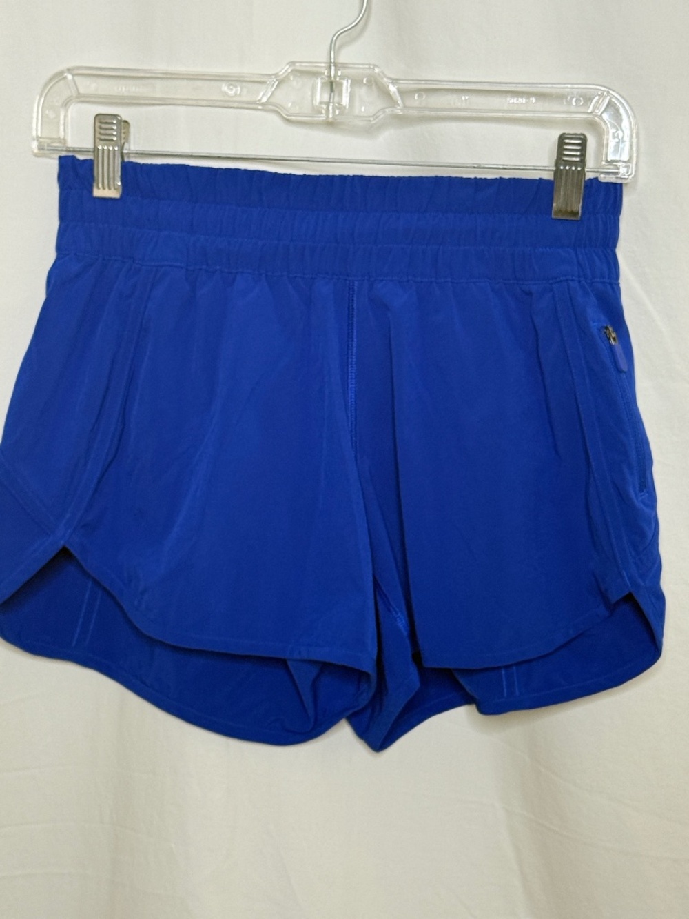 Blue Tracker Short measured 3.5” Inseam  Lined